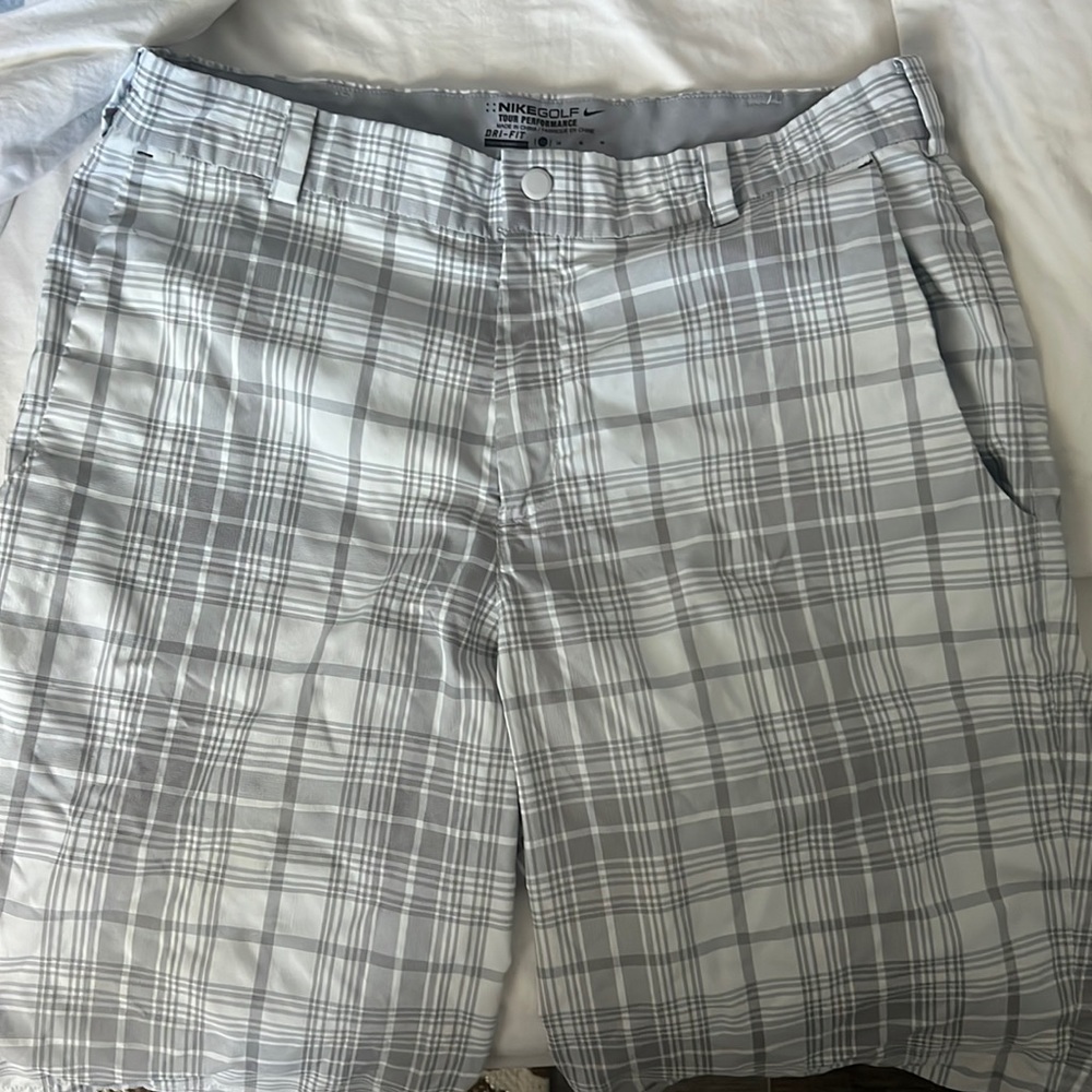Men’s Nike golf plaid shorts